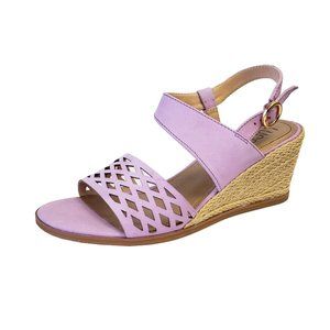 Lucca Lane Haldene Leather Wedge Sandal